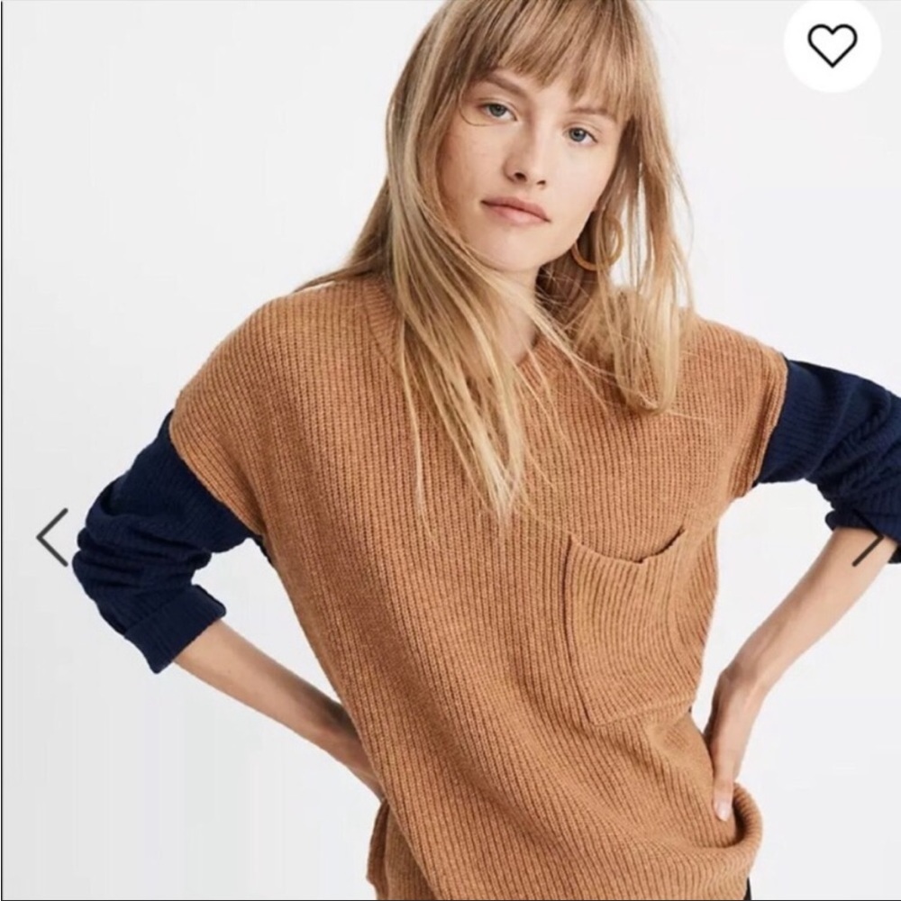 Madewell Thompson Sweater in Colorblock size XS